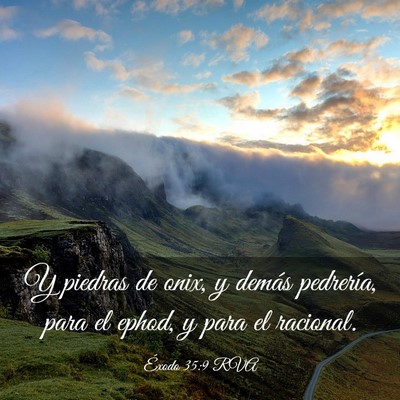 Picture 03 - Éxodo 35:9 RVA - Y piedras de onix, y demás pedrería, para el - Bible Verse Picture