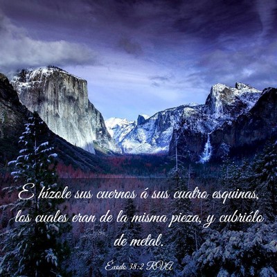 Picture 03 - Éxodo 38:2 RVA - E hízole sus cuernos á sus cuatro esquinas, los - Bible Verse Picture