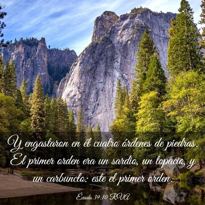 Picture 03 - Éxodo 39:10 RVA - Y engastaron en él cuatro órdenes de piedras. - Bible Verse Picture