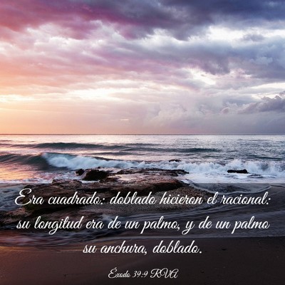 Picture 03 - Éxodo 39:9 RVA - Era cuadrado: doblado hicieron el racional: su - Bible Verse Picture