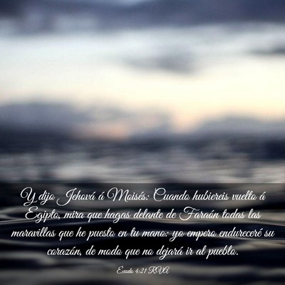 Picture 03 - Éxodo 4:21 RVA - Y dijo Jehová á Moisés: Cuando hubiereis - Bible Verse Picture