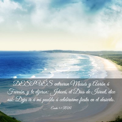 Picture 03 - Éxodo 5:1 RVA - DESPUÉS entraron Moisés y Aarón á Faraón, y - Bible Verse Picture