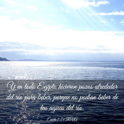 Picture 03 - Éxodo 7:24 RVA - Y en todo Egipto hicieron pozos alrededor del - Bible Verse Picture