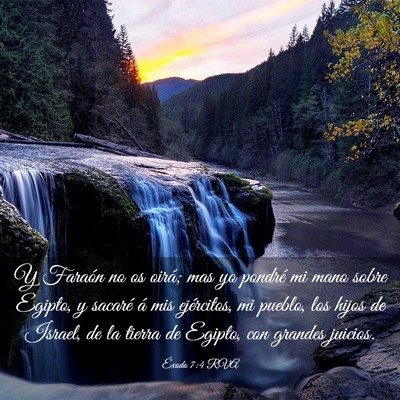 Picture 03 - Éxodo 7:4 RVA - Y Faraón no os oirá; mas yo pondré mi mano - Bible Verse Picture
