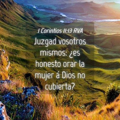 Picture 04 - 1 Corintios 11:13 RVA - Juzgad vosotros mismos: ¿es honesto orar la - Bible Verse Picture