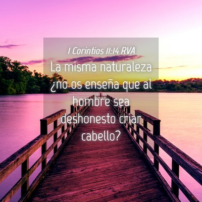 Picture 04 - 1 Corintios 11:14 RVA - La misma naturaleza ¿no os enseña que al hombre - Bible Verse Picture