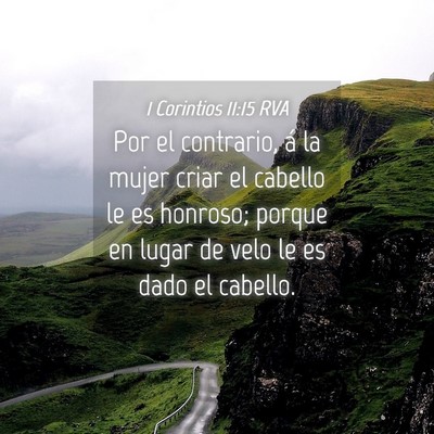 Picture 04 - 1 Corintios 11:15 RVA - Por el contrario, á la mujer criar el cabello le - Bible Verse Picture