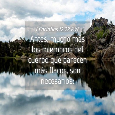 Picture 04 - 1 Corintios 12:22 RVA - Antes, mucho más los miembros del cuerpo que - Bible Verse Picture