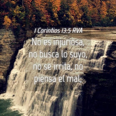 Picture 04 - 1 Corintios 13:5 RVA - No es injuriosa, no busca lo suyo, no se irrita, - Bible Verse Picture