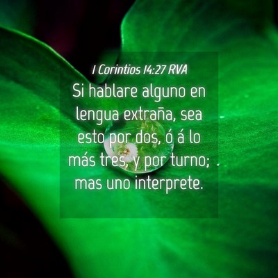 Picture 04 - 1 Corintios 14:27 RVA - Si hablare alguno en lengua extraña, sea esto - Bible Verse Picture
