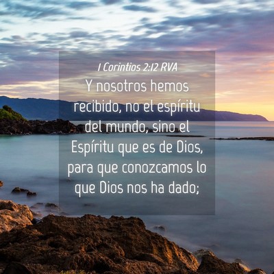 Picture 04 - 1 Corintios 2:12 RVA - Y nosotros hemos recibido, no el espíritu del - Bible Verse Picture