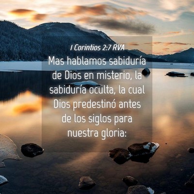 Picture 04 - 1 Corintios 2:7 RVA - Mas hablamos sabiduría de Dios en misterio, la - Bible Verse Picture