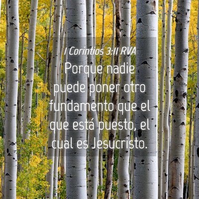 Picture 04 - 1 Corintios 3:11 RVA - Porque nadie puede poner otro fundamento que el - Bible Verse Picture