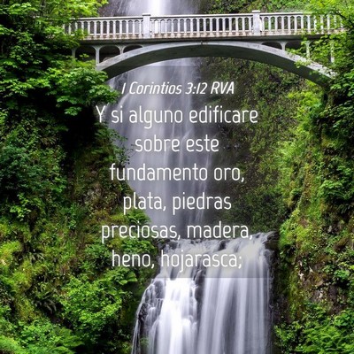 Picture 04 - 1 Corintios 3:12 RVA - Y si alguno edificare sobre este fundamento oro, - Bible Verse Picture
