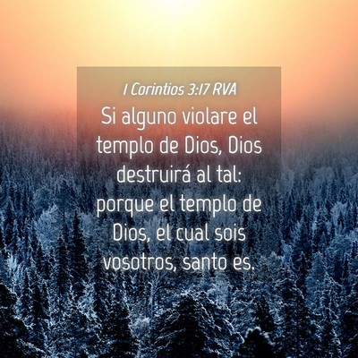 Picture 04 - 1 Corintios 3:17 RVA - Si alguno violare el templo de Dios, Dios - Bible Verse Picture