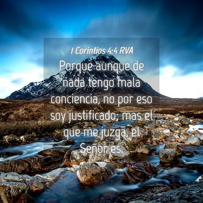 Picture 04 - 1 Corintios 4:4 RVA - Porque aunque de nada tengo mala conciencia, no - Bible Verse Picture