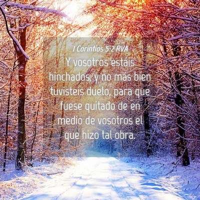 Picture 04 - 1 Corintios 5:2 RVA - Y vosotros estáis hinchados, y no más bien - Bible Verse Picture