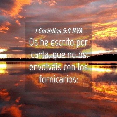 Picture 04 - 1 Corintios 5:9 RVA - Os he escrito por carta, que no os envolváis con - Bible Verse Picture