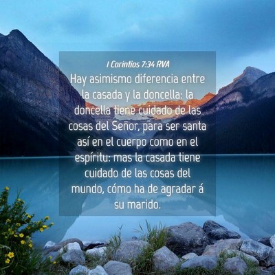 Picture 04 - 1 Corintios 7:34 RVA - Hay asimismo diferencia entre la casada y la - Bible Verse Picture
