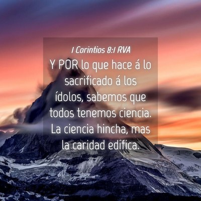 Picture 04 - 1 Corintios 8:1 RVA - Y POR lo que hace á lo sacrificado á los - Bible Verse Picture
