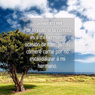 Picture 04 - 1 Corintios 8:13 RVA - Por lo cual, si la comida es á mi hermano - Bible Verse Picture