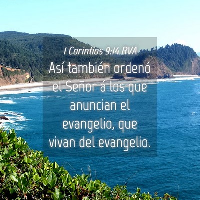 Picture 04 - 1 Corintios 9:14 RVA - Así también ordenó el Señor á los que - Bible Verse Picture