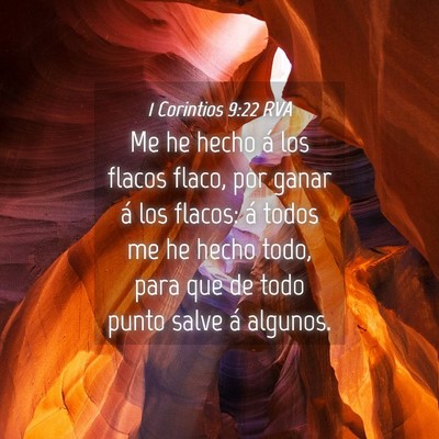 Picture 04 - 1 Corintios 9:22 RVA - Me he hecho á los flacos flaco, por ganar á los - Bible Verse Picture