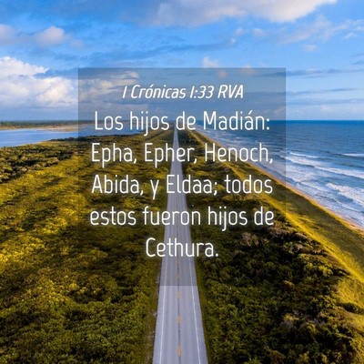 Picture 04 - 1 Crónicas 1:33 RVA - Los hijos de Madián: Epha, Epher, Henoch, Abida, - Bible Verse Picture