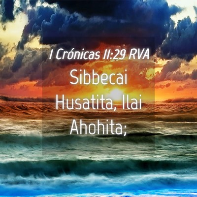Picture 04 - 1 Crónicas 11:29 RVA - Sibbecai Husatita, Ilai - Bible Verse Picture