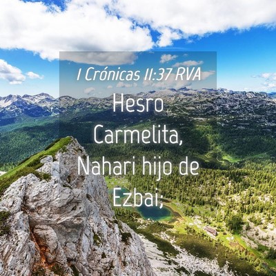 Picture 04 - 1 Crónicas 11:37 RVA - Hesro Carmelita, Nahari hijo de - Bible Verse Picture