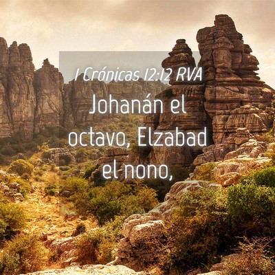 Picture 04 - 1 Crónicas 12:12 RVA - Johanán el octavo, Elzabad el - Bible Verse Picture