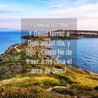 Picture 04 - 1 Crónicas 13:12 RVA - Y David temió á Dios aquel día, y dijo: - Bible Verse Picture