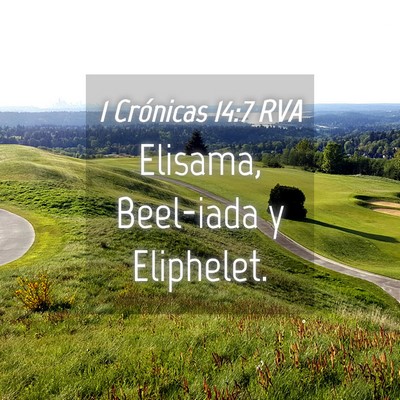 Picture 04 - 1 Crónicas 14:7 RVA - Elisama, Beel-iada y - Bible Verse Picture