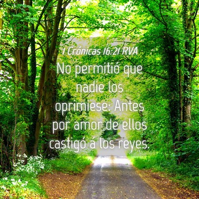 Picture 04 - 1 Crónicas 16:21 RVA - No permitió que nadie los oprimiese: Antes por - Bible Verse Picture