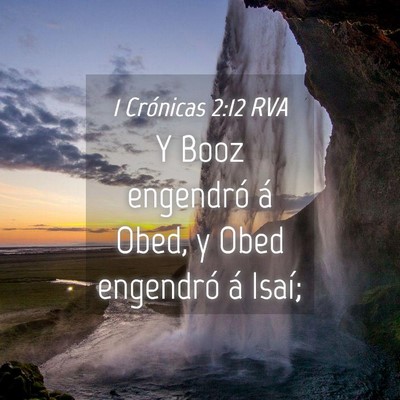 Picture 04 - 1 Crónicas 2:12 RVA - Y Booz engendró á Obed, y Obed engendró á - Bible Verse Picture