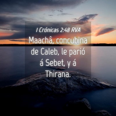Picture 04 - 1 Crónicas 2:48 RVA - Maachâ, concubina de Caleb, le parió á Sebet, - Bible Verse Picture