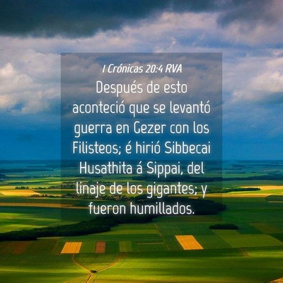 Picture 04 - 1 Crónicas 20:4 RVA - Después de esto aconteció que se levantó - Bible Verse Picture