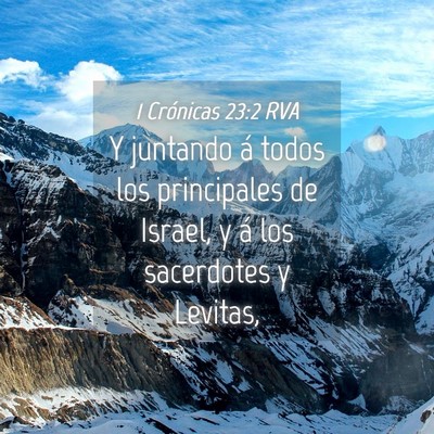 Picture 04 - 1 Crónicas 23:2 RVA - Y juntando á todos los principales de Israel, y - Bible Verse Picture
