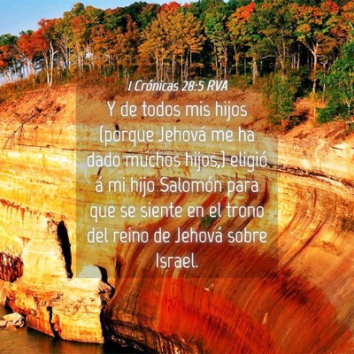 Picture 04 - 1 Crónicas 28:5 RVA - Y de todos mis hijos (porque Jehová me ha dado - Bible Verse Picture