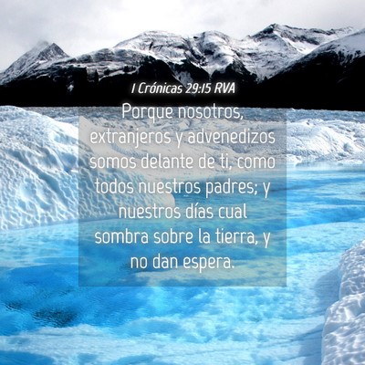 Picture 04 - 1 Crónicas 29:15 RVA - Porque nosotros, extranjeros y advenedizos somos - Bible Verse Picture