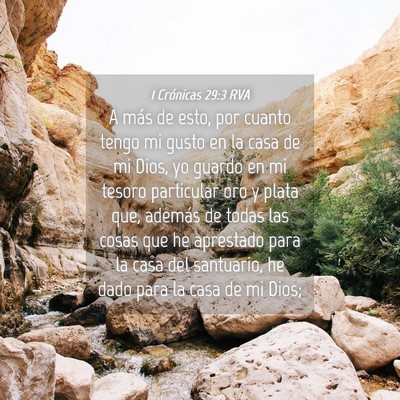 Picture 04 - 1 Crónicas 29:3 RVA - A más de esto, por cuanto tengo mi gusto en la - Bible Verse Picture