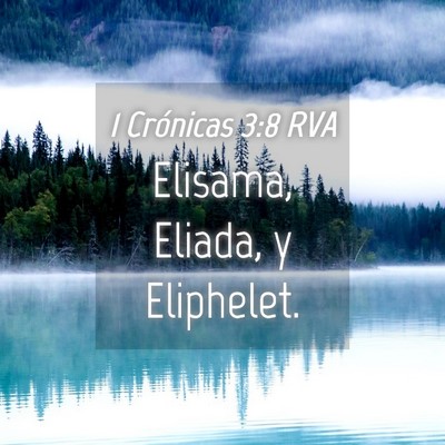 Picture 04 - 1 Crónicas 3:8 RVA - Elisama, Eliada, y - Bible Verse Picture