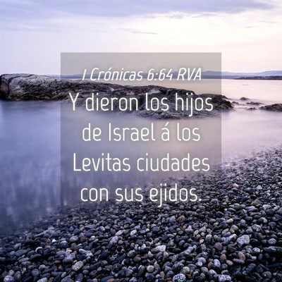 Picture 04 - 1 Crónicas 6:64 RVA - Y dieron los hijos de Israel á los Levitas - Bible Verse Picture