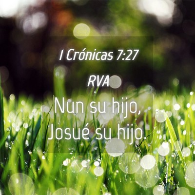 Picture 04 - 1 Crónicas 7:27 RVA - Nun su hijo, Josué su - Bible Verse Picture