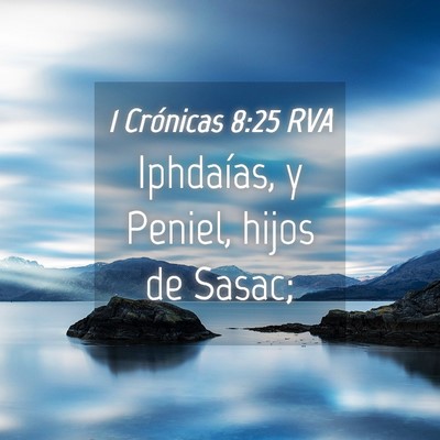Picture 04 - 1 Crónicas 8:25 RVA - Iphdaías, y Peniel, hijos de - Bible Verse Picture