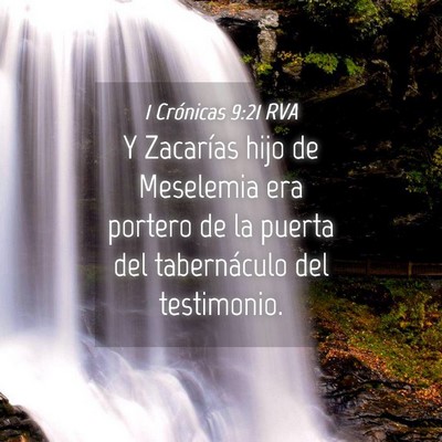Picture 04 - 1 Crónicas 9:21 RVA - Y Zacarías hijo de Meselemia era portero de la - Bible Verse Picture