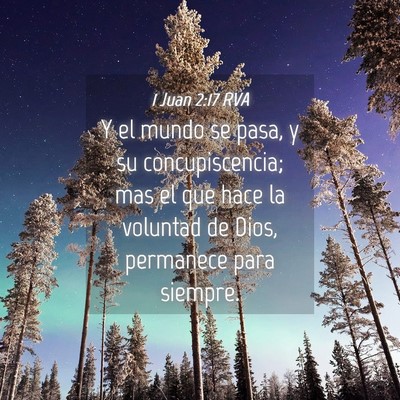 Picture 04 - 1 Juan 2:17 RVA - Y el mundo se pasa, y su concupiscencia; mas el - Bible Verse Picture