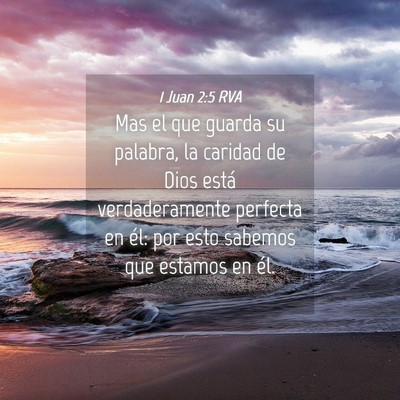 Picture 04 - 1 Juan 2:5 RVA - Mas el que guarda su palabra, la caridad de Dios - Bible Verse Picture