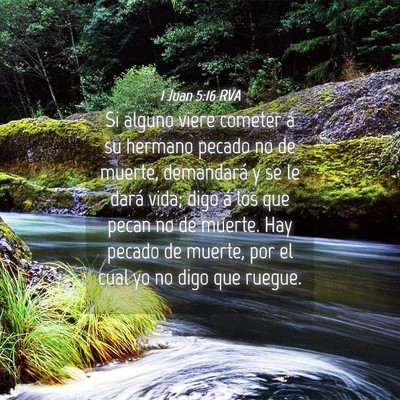 Picture 04 - 1 Juan 5:16 RVA - Si alguno viere cometer á su hermano pecado no - Bible Verse Picture