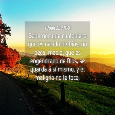 Picture 04 - 1 Juan 5:18 RVA - Sabemos que cualquiera que es nacido de Dios, no - Bible Verse Picture